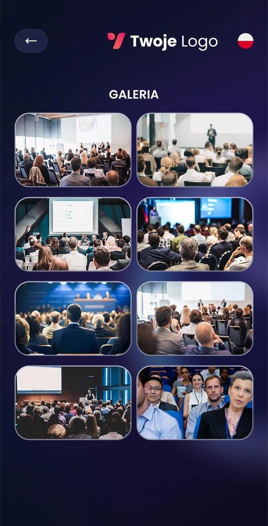 EventApp Event-App Foto-Galerie-Bildschirm