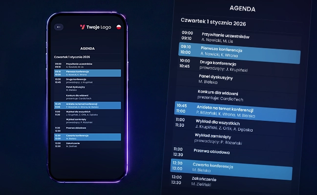 Ein dynamischer und interaktiver Zeitplan in Reichweite.