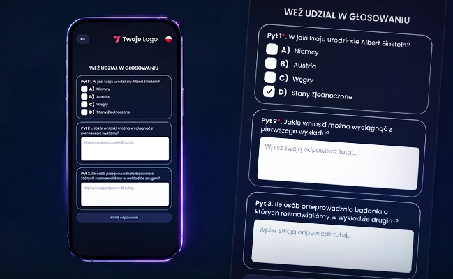Zaangażuj publiczność w czasie rzeczywistym.